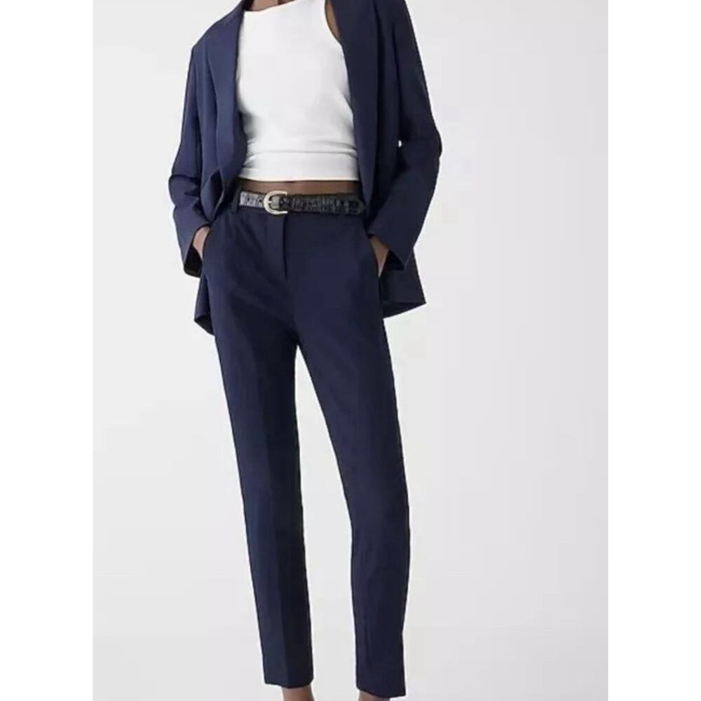 NWT J Crew 365 Womens High Rise Cameron Pant 12 Four Way Stretch Preppy Blue - Picture 1 of 11
